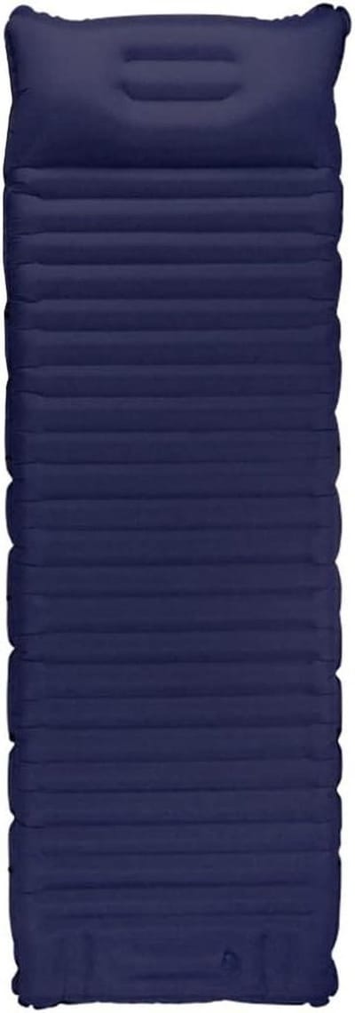 Slaapmat Kamperen - Luchtbed Outdoor - Comfortabel Slapen - Ingebouwde Voetpomp - 192x68x10 cm - Donkerblauw