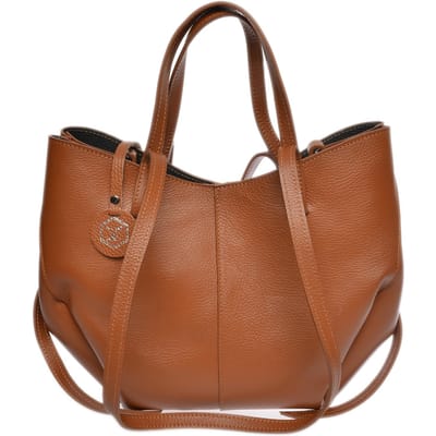 Luisa Vannini Brown Rundleer Tas