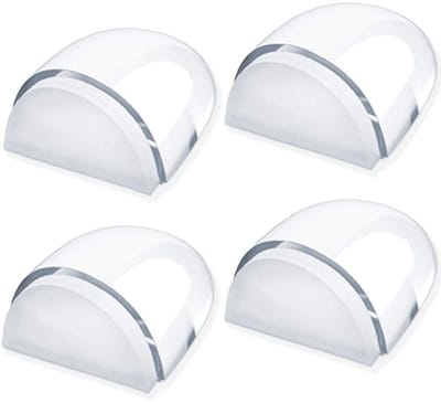 EXCITAT Deurstopper - Set van 4 - Transparante deurstopper - Zelfklevende deurstopper - Geschikt voor vloeren, parket, deurstopper ter bescherming van deuren, muren