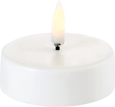 Uyuni Led Theelicht XL - Ø6,1cm x 2,2 cm - Maxi Waxinelichtje - Wit
