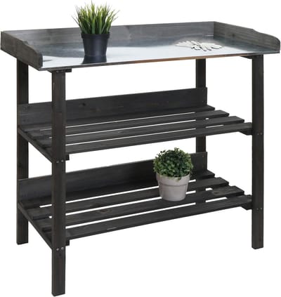 Houten plantentafel met werkblad en opbergruimte voor buiten