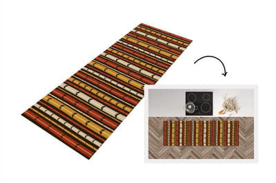 Keukenloper - Loper keuken - Bamboe - Bos - Japans - Patronen - 150x50 cm - Keukenloper vinyl