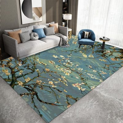 V-Vincent Van Gogh Impressionistische Kunst Vloerkleed Kinderkamer Slaapkamer Woondecoratie Balkon Antislip Deurmat Woonkamer Hotel 120*160cm