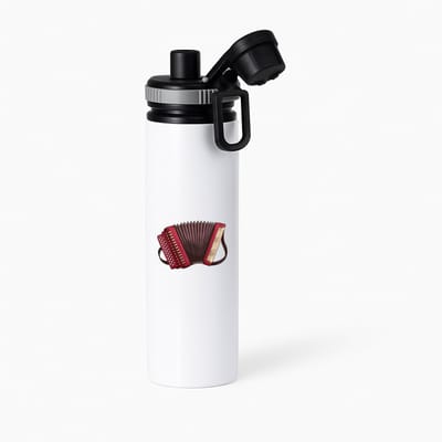 Hacebo® - Accordeon waterfles met draaidop grijs - Muziek - Muziekanten - Instrument - snaarinstrument - muzikanten - water fles - 850ML