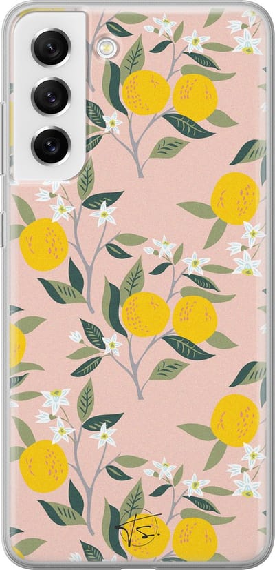 Hoesje geschikt voor Samsung Galaxy S21 FE - Citroenen - Soft Case - TPU - Print - Geel - Mooie Telefoonhoesjes