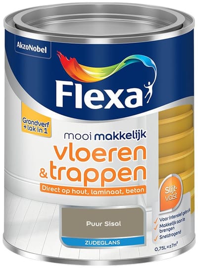 Flexa - Mooi Makkelijk Vloeren & Trappen Zijdeglans - Puur Sisal - Mengverf - 750 Ml