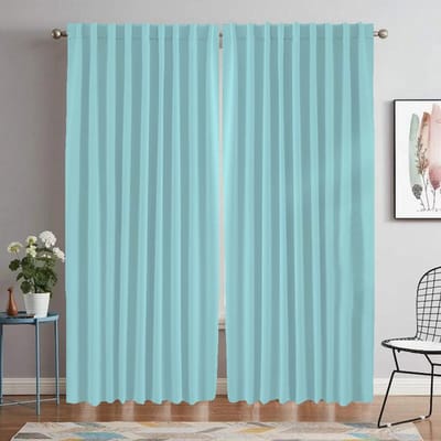 Effen Raamruit Gordijn voor Ruimte 2 Panelen Keukengordijnen Scheidingswand Huishoudelijke Interieur Gordijnen Halloween Sierkussenhoezen Woonkamer W60xH90cmx2pcs-CL