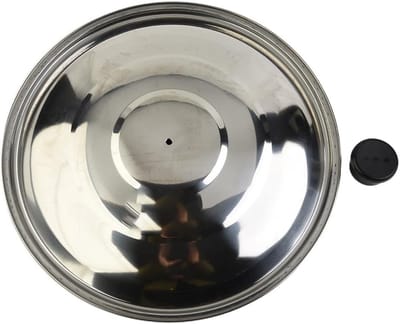 Pannendeksel Roestvrij Staal - Universeel Deksel - Koken en Braden - Hittebestendige Knop - 32 cm - Zilver