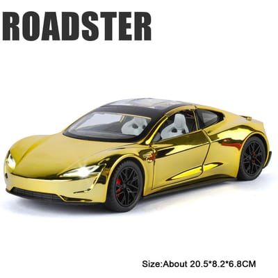 1:24 Roadster Atlantic Autamodel Speelgoed Metalen Carrosserie Rubberen Banden Deuren Openende Voertuigen Geluid Licht Pull Back Modellen Voor Kinderen Speelgoed