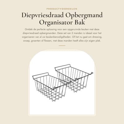 Dailygoods- Opbergmand Duurzaam Metaal - Opbergmanden - Opbergmand Kinderen - Opbergmanden met Deksel - Opbergmanden Badkamer - Perfecte Vervanging voor Keuken - Opslagmand