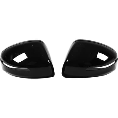 2 pièces Couvercles de Rétroviseur Latéral Droit Gauche Garniture Noir Brillant Cache Aile Latérale Remplacement pour TT TTS TTRS MK2 R8 black