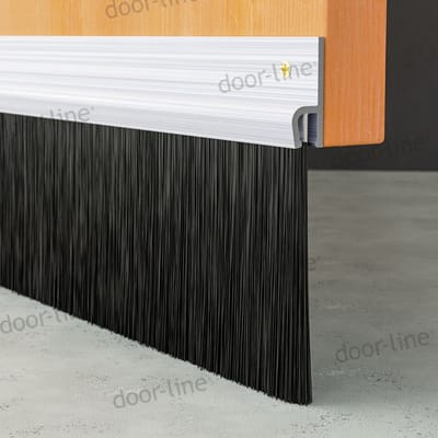 Stripborstel met h-profiel | Voor afdichting van kieren, recht profiel | Lengte: 1000 mm | Zichtbare haarlengte: 50 mm | Totale hoogte: 71,5 mm