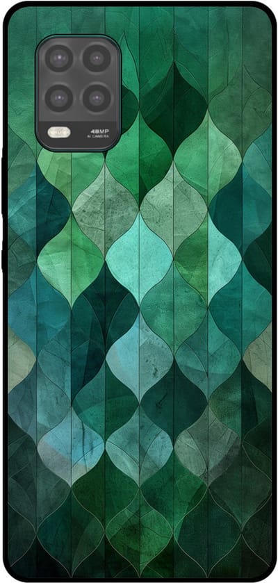 Smartphonica Telefoonhoesje Geschikt voor Xiaomi Mi 10 Lite met groene bladeren opdruk - TPU backcover case green leafs design geschikt voor Xiaomi Mi 10 Lite