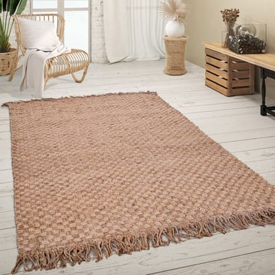 Paco Home Vloerkleed Woonkamer Natuurvezel Jute Handgemaakt Abstract Modern Patroon 120x170 cm