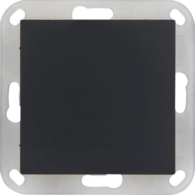 Blinde afdekking - Kunststof ring - Wandbevestiging - Schroefloze bevestiging - 5 x 0.5 x 5 cm - Antraciet zijdeglans