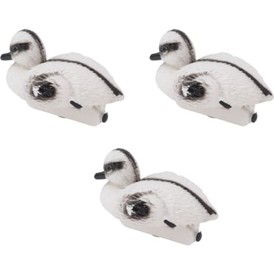 3 stuks drijvende gele eendjes, realistische plastic eendvis, vijverornament voor tuin en zwembad white