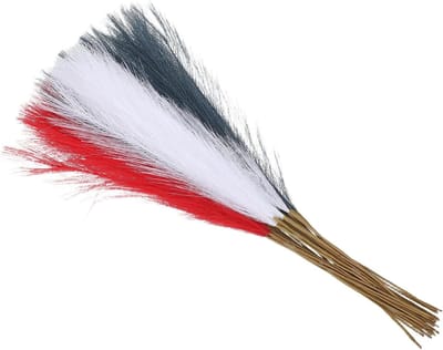 Kunstgras Pampasgras - Nepgras Decoratie - Feestelijke Decoratie - Onderhoudsvrij - 54 cm - Rood Wit Blauw