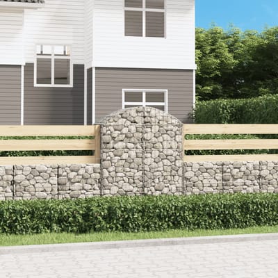 vidaXL - Schanskorf - gewelfd - 100x50x120/140 - cm - gegalvaniseerd - ijzer