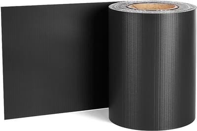 Pvc-inkijkwerende strips, dubbelstaafmatten, omheining, inkijkbescherming, hekfolie, zichtwerende folie, dubbelstaafmattenhek met 20 bevestigingsclips, 450 g/m², staafmattenhek, windbescherming, 35 m x 19 cm, antraciet