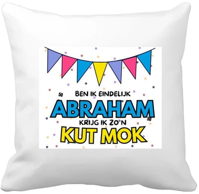 Akyol - eindelijk abraham Kussen hoes - Hoera 50 jaar - 50 geworden - - verjaardagscadeau - kado - 40 bij 40 cm