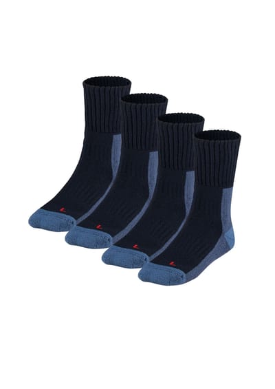 Morethansocks - Wandelsokken Unisex - Multi Blauw - 35/38 - 4-Paar - Wandelsokken dames - Wandelsokken heren