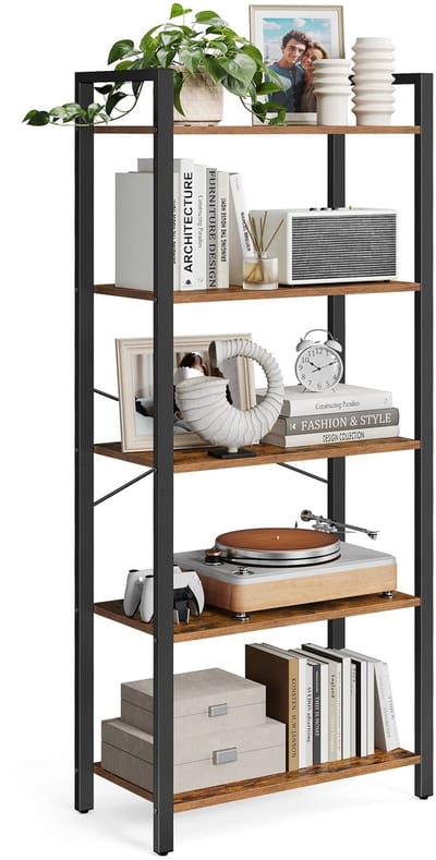 Boekenkast - Wandkastje - Opbergplank - 5 Planken - Decoratieve Kast - Kast - 30 x 66 x 153 cm (D x B x H)