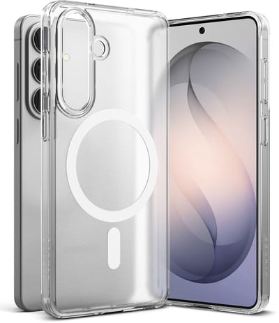 Ringke Fusion Magnetic | Hoesje Geschikt voor Samsung Galaxy S26 | Compatibel met MagSafe / Qi2 | Back Cover met Militaire Standaard | Matte Transparant
