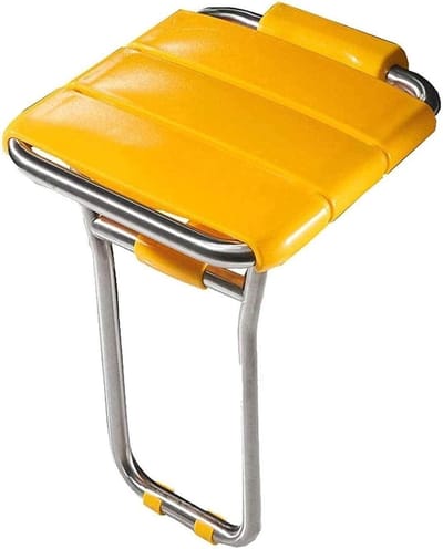 Douchebankje - Wandmontage Zitje - Veilig Douchen - Opklapbaar - 36-41-48 cm - Geel