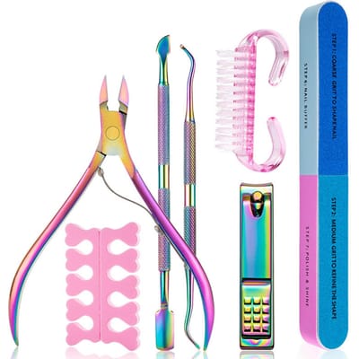 7 Delig Manicure Gereedschapskit Nagelgereedschap Sets Multifunctioneel Professioneel Roestvrij Staal Nagelverzorgingsgereedschap