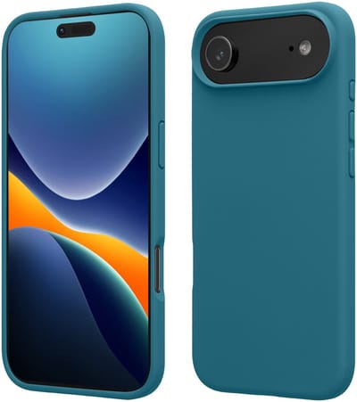 kwmobile telefoonhoesje geschikt voor Apple iPhone Air - Hoesje met siliconen coating - Smartphone case in mat petrol