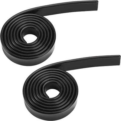 Rubberschraper Vervanging - Raamwisser Rubber - Ramen Schoonmaken - Duurzaam Rubber - 105x2 cm - Zwart