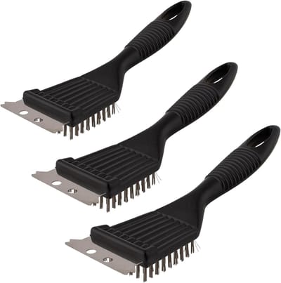 Set van 3 barbecueborstels voor grondige reiniging van grills en barbecues