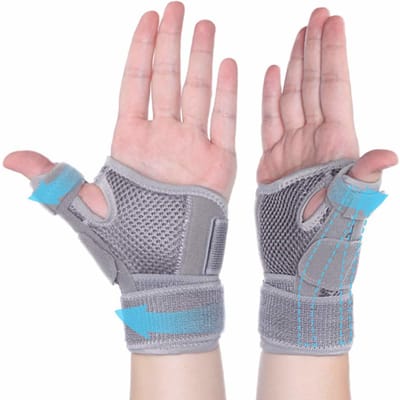 Attelle de pouce pour hommes femmes Attelle Spica Soulagement de la douleur Tendinite Support de pouce poignet Main droite gauche For wrist 17-23cm