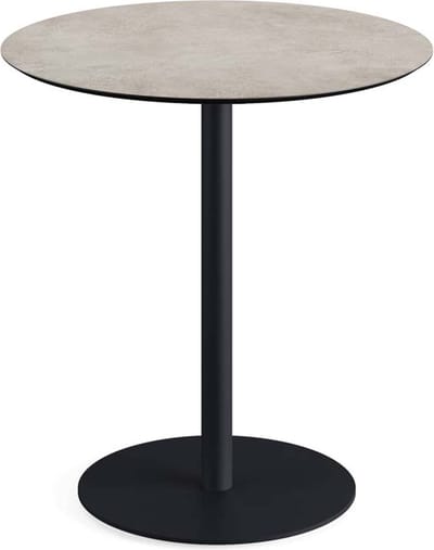 Tuintafel Moonstone Urban Zwart Frame HPL Ø70cm - Giga Meubel