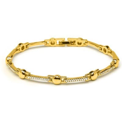 Luxenter Armband met schitterende zirkonia, afgewerkt in 18 karaats geelgoud - Rarix