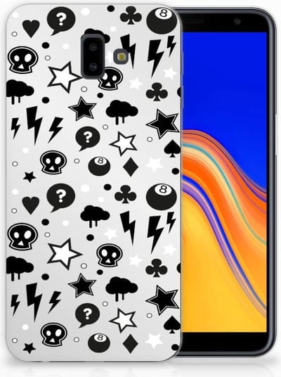 Back Cover voor Silicone Back Case Samsung Galaxy J6 Plus (2018) Silver Punk