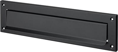 Inwerpklep briefgleuf briefklep zwart mat 310x80 - C4 - RAL9017