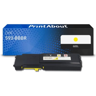 PrintAbout huismerk Toner 593-BBBR (YR3W3) Geel Geschikt voor Dell