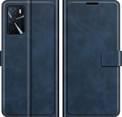 Coverup Hoesje - Geschikt voor OPPO A16 / A54s Hoesje - Coverup Deluxe Book Case - Blauw