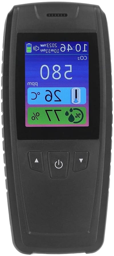 CO2 Detector - Luchtkwaliteitsmeter Binnen - Gezonde Lucht Meten - NDIR Sensor - 400-5000 ppm - Wit