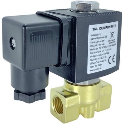 TRU COMPONENTS Direct bedienbaar ventiel TC-14211684 TC-YCSM31-1/4G-AC230 230 V/AC G 1/4 Nominale breedte 8 mm 1 stuk(s)
