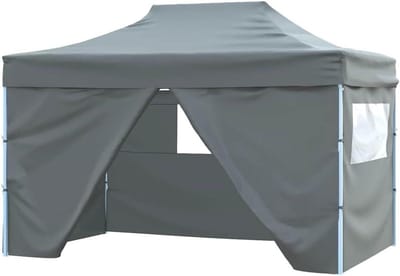 Opvouwbare Partytent - Feesttent Tuin - Outdoor Evenementen - UV Waterbestendig Dak - 3 x 4 Meter - Antraciet