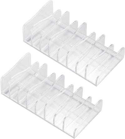 Oogschaduw Palet Organizer Set van 2, Cosmetische Opbergdozen met 8 Compartimenten voor Oogschaduw en Blush, Ideaal voor Make-up Tafel en Badkameropslag