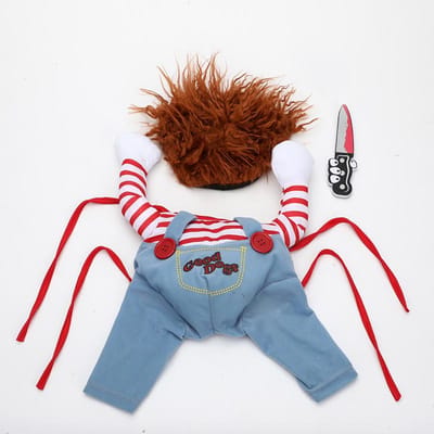 Kat Hond Halloween Cosplay Kostuums Voor Kleine Middelgrote Hond Katten Grappige Feest Creatieve Nieuwigheid Puppy Kitten Kleding Yorkies Huisdier Jas S Chest 43-54 cm brown