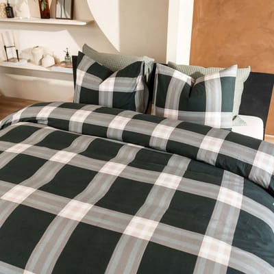 Kayori Magome Dekbedovertrek Flanel - 140x200-220 + 1 sloop - Eenpersoons - Heerlijk warm - Blauw