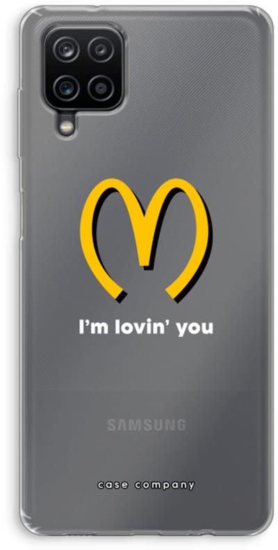 Case Company® - Hoesje geschikt voor Samsung Galaxy A12 hoesje - I'm lovin' you - Soft Cover Telefoonhoesje - Bescherming aan alle Kanten en Schermrand