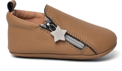 BabySteps NOX Eerste Loopschoentjes Clay Brown – Leer – Licht & Flexibel – Antislip Zool – Voor Binnen & Buiten – Ritssluiting – Bruin – Maat 21