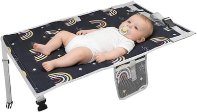 Vliegtuig Stoelverlenging - Kinder Vliegtuigbed - Comfortabel Reizen - Verstelbare Voetsteun - 76 x 44 cm - Grijs