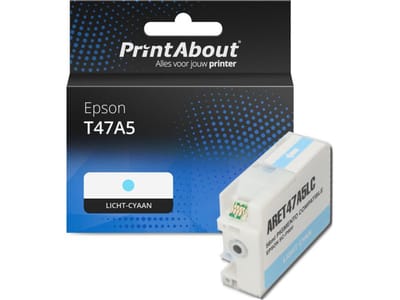 PrintAbout huismerk Inktcartridge T47A5 Licht-cyaan Geschikt voor Epson