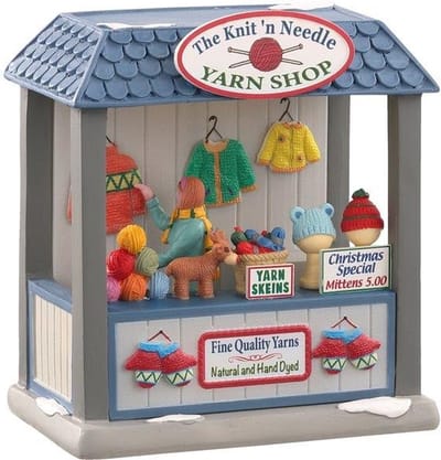 Lemax - The Knit 'n Needle Yarn Shop, B/o (3v) - Kersthuisjes & Kerstdorpen